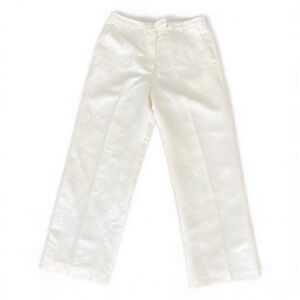 EMMA JAMES Pants Cream Linen Blend Size 6P Petite Crop Capri Petite Summer